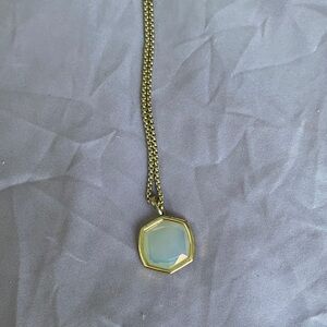 Kendra Scott Gold Necklace with Iridescent Pendant